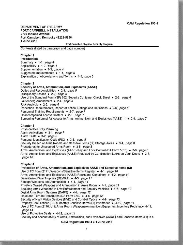 Regulations and Forms Fort Campbell iSportsman